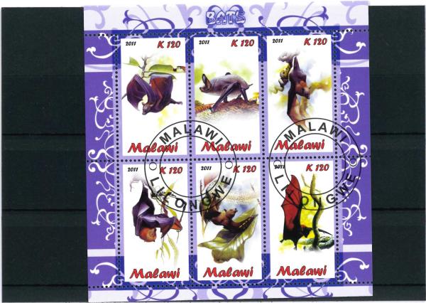Fledermaus-Briefmarkenset Malawi